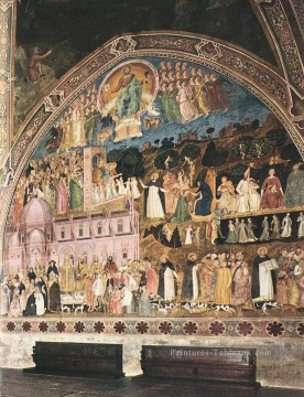  CE Tableaux - Fresques sur le mur de droite Quattrocento peintre Andrea da Firenze